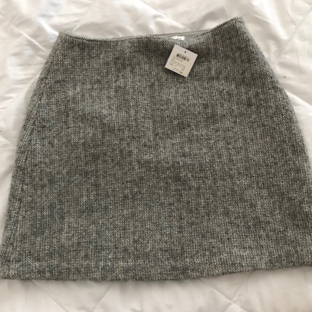 Club Monaco Heather Grey Courtenay Wool Skirt
